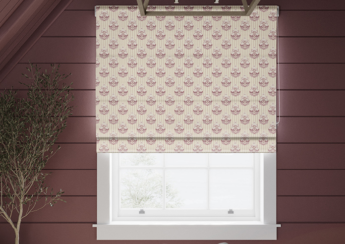 Midford, Mantels Stripe Rosies Pink - Twist&Fit Roman Blind - Image 3